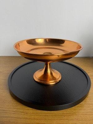 Vintage MCM Copper Craft Guild Compote Bowl Pedestal Footed 4'' X7  free Shipping