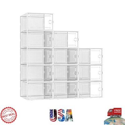 Elegant X-Large Shoe Storage & Toy Organizer Bins - Stackable & Lightweight