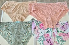NWOT Lot Of 4 Victorias Secret Medium Underwear Panties Sheer Lace Soft New