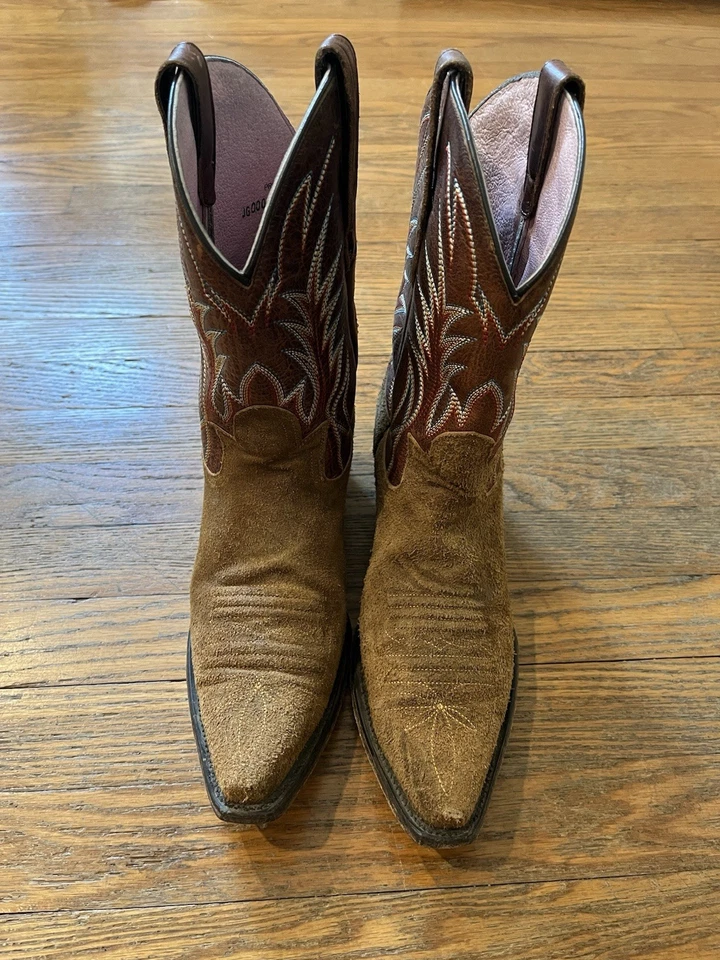 Botas vaqueras Junk Gypsy Lane para mujer marrón gamuza desbaste talla 10 Foto 2 de 4