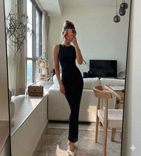 Zara Black Halterneck Dress | Size S | Worn Once