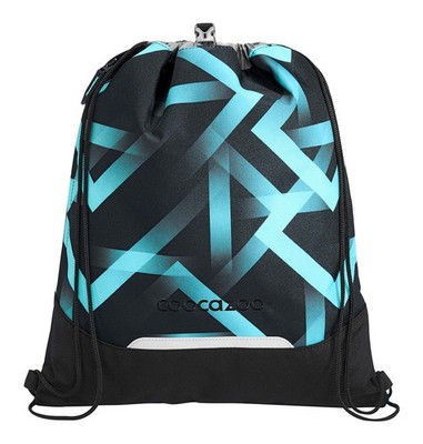 coocazoo Gym Bag Sportbeutel Laser Lights schwarz hellblau Neu