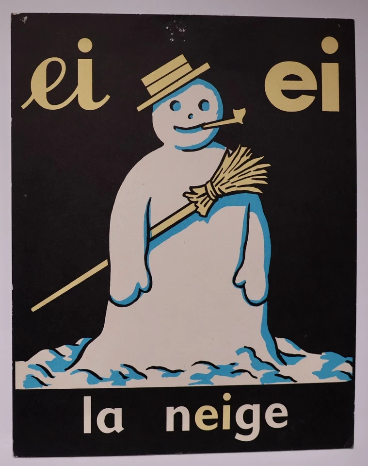affichette scolaire école Poucet Rossignol méthode lecture Charlot Géron neige - Photo 1/1