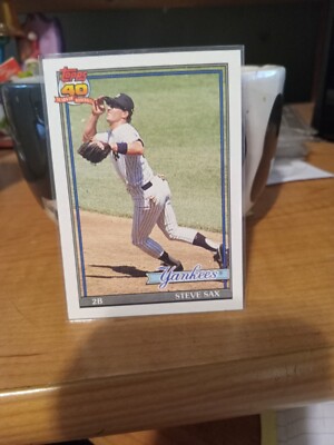 1991 Topps - Steve Sax #290 A* Before Copyright; Barely Visible 40th Anniversary