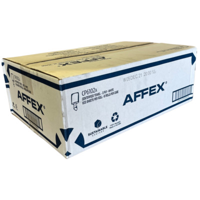 Hand Towels, Center Pull, 2-Ply, White, 6 - 600 Sheet Rolls per Carton, Affex