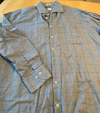 PETER MILLAR LS PLAID BUTTON UP SHIRT MENS SZ XL