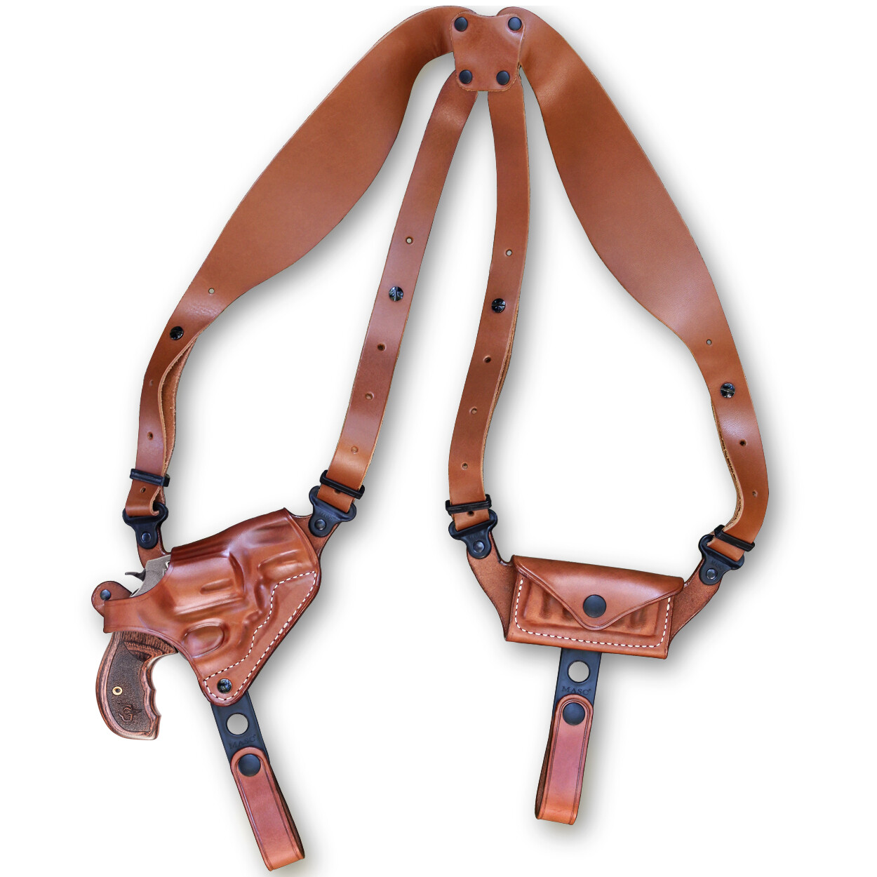 Leather Shoulder Holster For, Colt Detective Revision 3 38 Spl 2'' Barrel #1437#