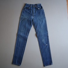 Vtg Lee Rider High Waist Mom Jeans Tag 3 Denim Measure 21 Dark Wash 90s USA TINY