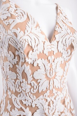 Dress The Population Womens Blair Sleeveless Sequin Lace Midi Dress S White  NWT | eBay