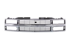 Chrome Grille Wblack Insert For 94-98 Chevy Ck 1500 2500 3500 Truck Composite Chrome Grille Wblack Insert For 94-98 Chevy Ck 1500 2500 3500 Truck Composite