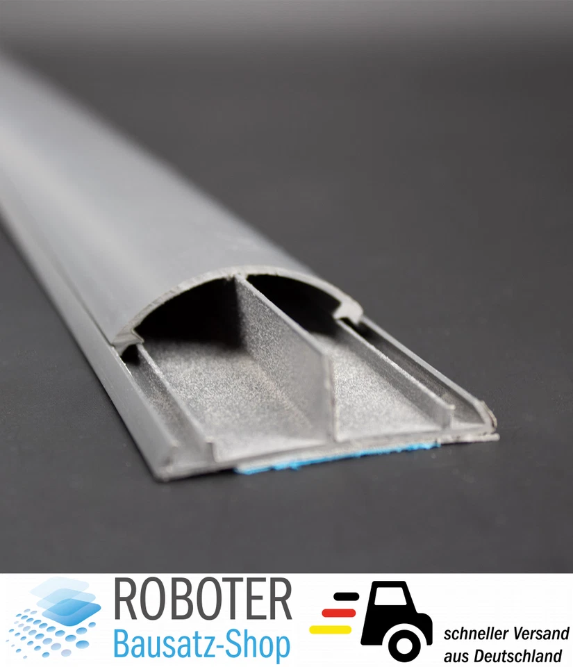 Bodenkanal 15x50mm 1m grau Selbstklebend Kabelbrücke Kabelkanal Fußboden - Bild 2 von 3