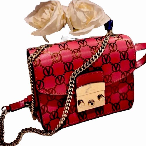 VALENTINO BY MARIO VALENTINO BIJOU Monogram Pink sorbet Crossbody bag