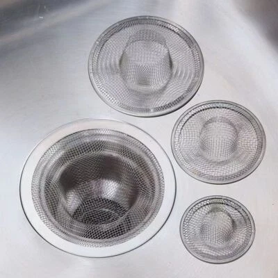 3x Abfluss Sieb Fein Küche, Dusche Haarsieb Edelstahl Spülbeckensieb Waschbecken - Bild 1 von 4