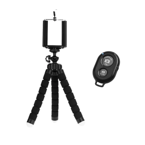 Mini Tripod -  Flexible Octopus Mount with Wireless Bluetooth Remote - Image 2 of 4