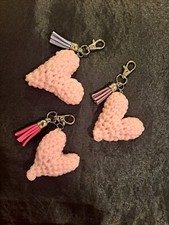 Keychain Valentine's Day Heart 3 Pieces Handmade Gift