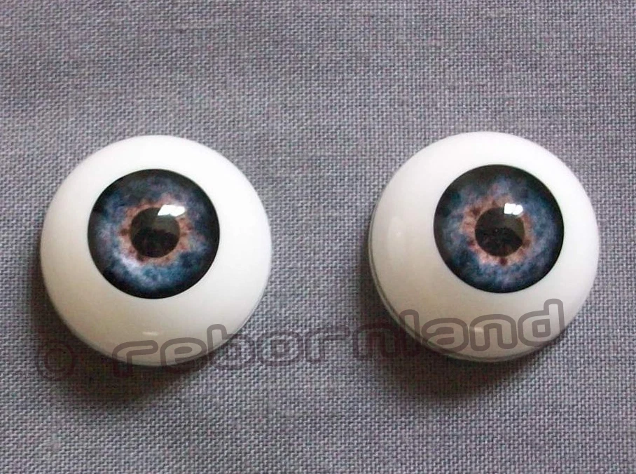 HALBRUNDE REBORN PUPPE OPTISCHE ACRYLAUGEN -DUNKELBLAU- 16,18MM,20MM,22MM,24