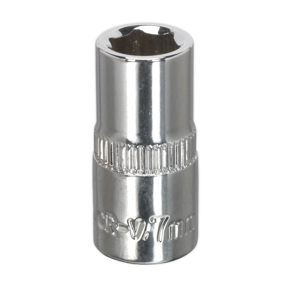 Sealey WallDrive Socket 7mm 1/4""Sq Drive Fully Polished SP1407