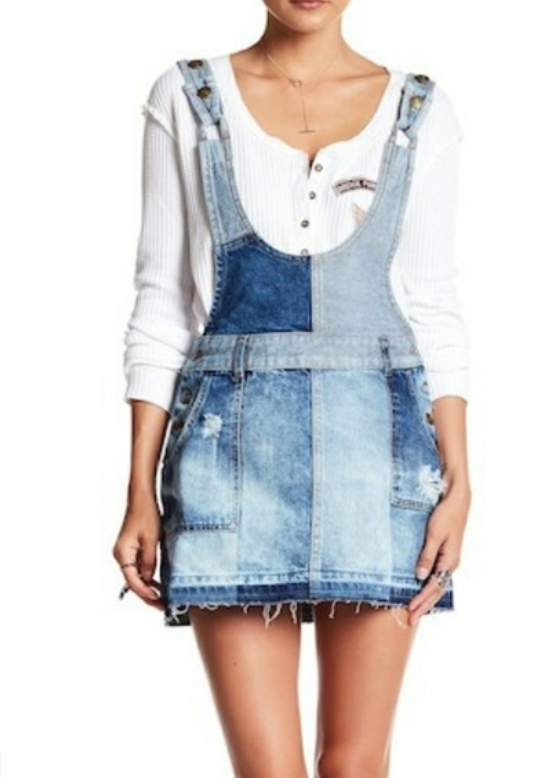 denim dress with open back STRAPPY S / DENIM Hips 33 wearing a Color:Red/Navy Angel Lace Up Denim YGroup_jillian-maxi-dress