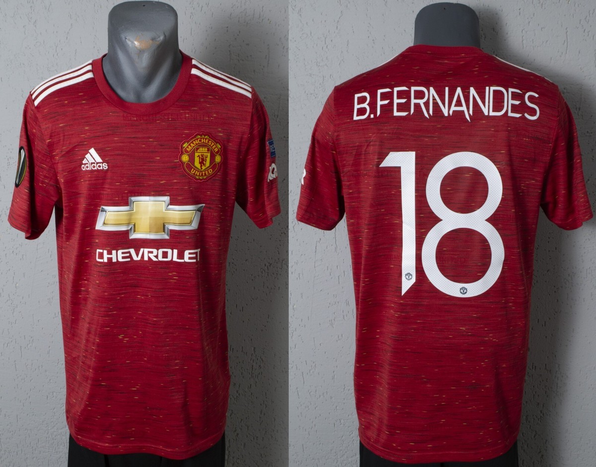 Manchester United B. Fernandes Jersey 2020/2021 Home Football UEL