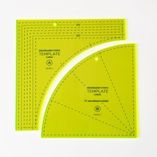 2Pcs/set Drunkards Path Quilting Templates Seam Allowance #DKSPS-L