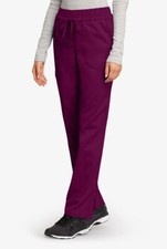 Cherokee Workwear Revolution Women's Drawstring Cargo Scrub Pant L - Wine
