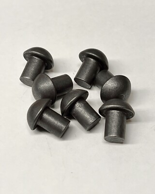 (25) 3/8 X 1/2 Round Head Solid Rivet Steel Blacksmith Antique .375X.500, USA