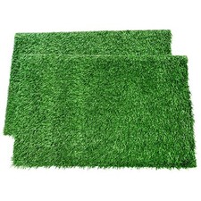 Small Dogs Grass Pad with Reusable Pee Pads Set, Artificial Grass Mat Washable