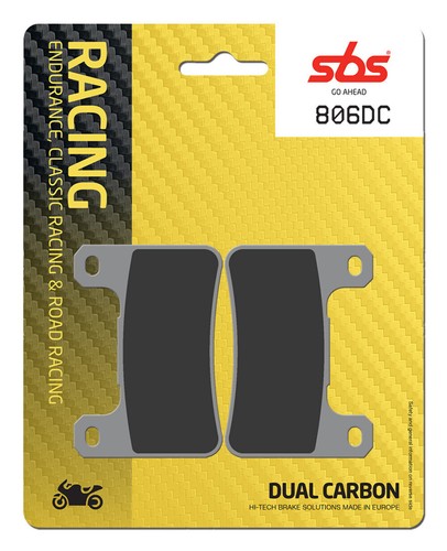 SBS Racing Dual Carbon Front Brake Pads – 762DC, Stock #01629762