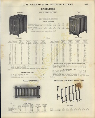 1915 PAPER AD Radiator Decorated Plain Wall Dining Room Nason High Pressure 