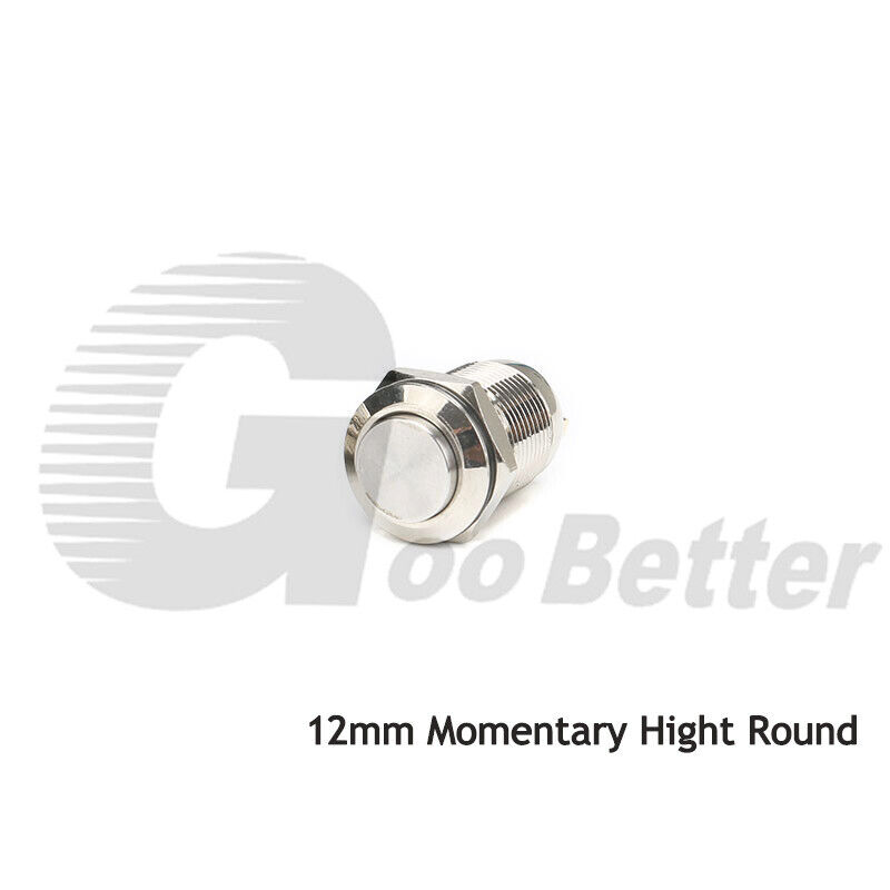 12mm Metal Push Button Switch Momentary / Latching Horn Car Boat IP65  Waterproof