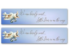 2 x Banners Personalizados Bebé en Camino Recién Nacido - Cualquier Nombre, Edad y Ocasión