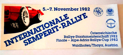 Promotional Stickers Öamtc Semperit Rallye Staatsmeisterschaft Austria 1982 Örc