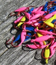 Lot of 30 Bluegill Candy 1/64oz Puffy Rice Yellow Blue Hot Pink PM59