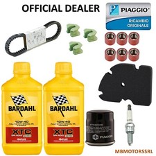 KIT TAGLIANDO PIAGGIO VESPA GTS 250 IE OLIO BARDAHL 10W40 CINGHIA RULLI FILTRI