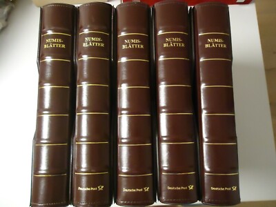 5 Stück Numisblätter-Alben inkl. 5 Schuber der Deutschen Post komplett! °P