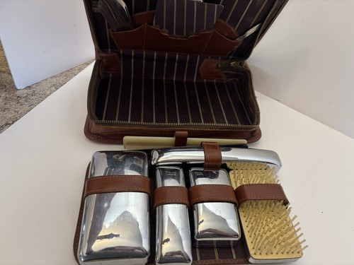 Men’s VTG Travel GROOMING KIT Top Grn Cowhide VTG Pepsodent Pure Baby Soap READ - Afbeelding 11 van 24