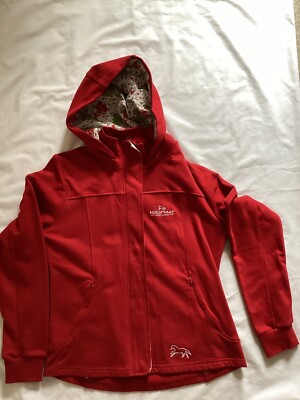 Horseware Ireland ,Red Zipped Sweat Shirt With Detachable Hood
