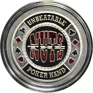 ROYAL FLUSH silver color Poker Card Guard Protector