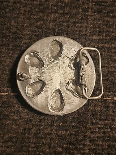 SKULL IRON CROSS BELT BUCKLE PUNK GOTH BIKER HEAVY UNIQUE MUSIC VTG 90s - Picture 6 of 13