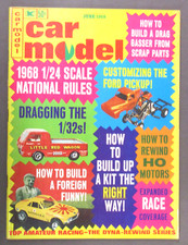 June 1968 CAR MODEL Magazine car kits slot car racing all scales