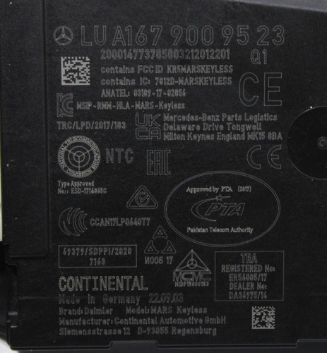 MERCEDES EQB350 X243 IGNITION LOCK START BOX CONTROL MODULE UNIT OEM 2022 - 2024 - Bild 7 von 7