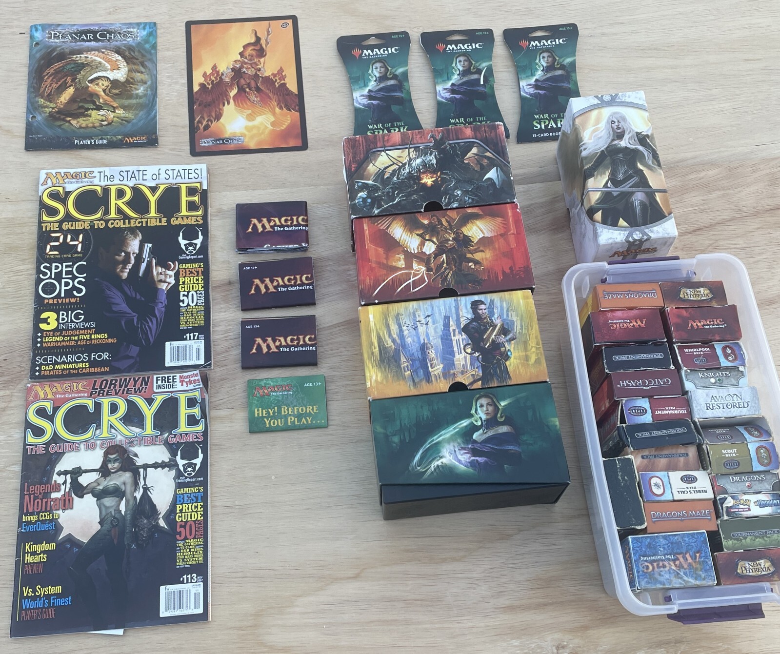 MTG Lot of EMPTY Magic The Gathering Boxes Booster Pack Wrappers Manual ...