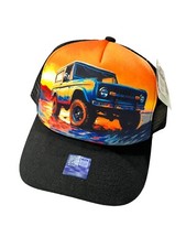 Ford Bronco Hat Retro Graphic Cap Curved Brim Adjustable Mesh Back Sunset Beach