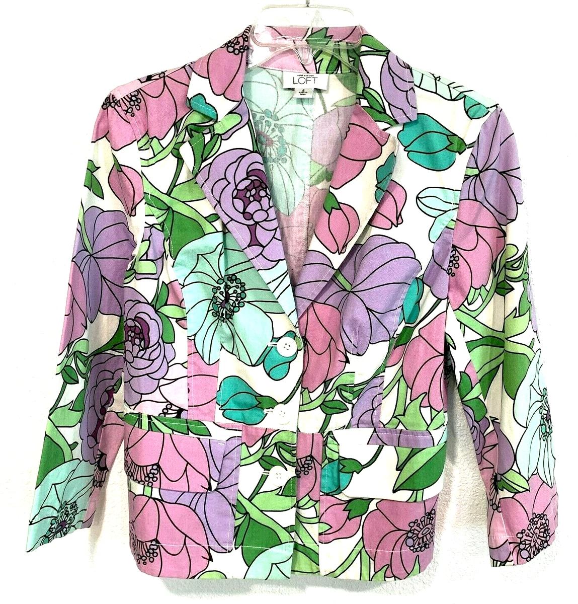 Loft pink blazer top