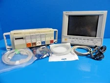 HP VIRIDIA 24c CRTICAL CARE MONITOR (NBP ECG SpO2 CO/T Print) W/ NEW LEADS~14534