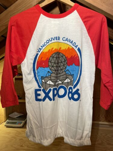 Vintage Vancouver Expo 86 Souvenir Baseball T-Shir