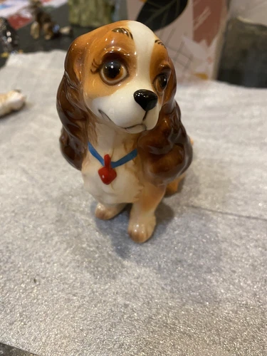 Vintage Walt Disney Productions Lady & The Tramp Ceramic Figurine Made In Japan