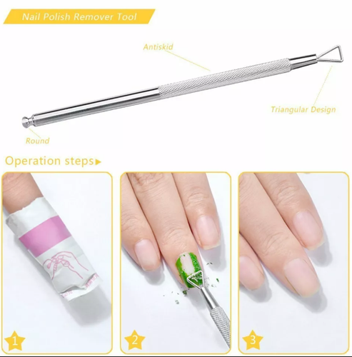 Dotting Double Ended Needle Dotted Triangle UV Gel Polish Remover Nail Care Tool - Picture 4 of 12