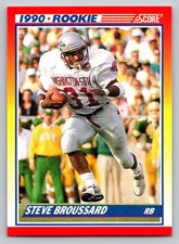 1990 Score #655 Steve Broussard Rookie Card WSU Cougars. rookie card picture