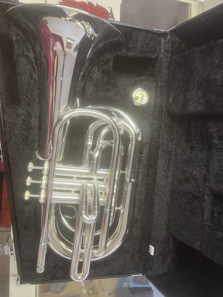 Yamaha YBH-301M Marching Baritone Horn - Silver - Excellent Condition - Image 2 of 4